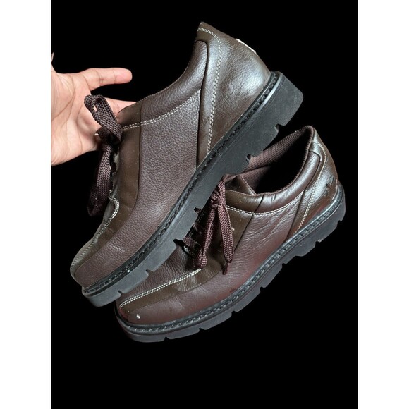 Lugz-Mens Gridlock Brown Leather Shoes MGDL-200 Sz 12 Lace Up - Picture 4 of 13